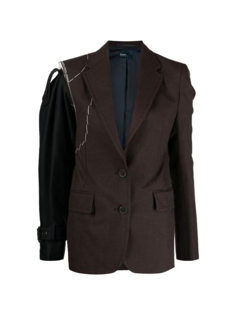 deconstructed panelled single-breasted blazer