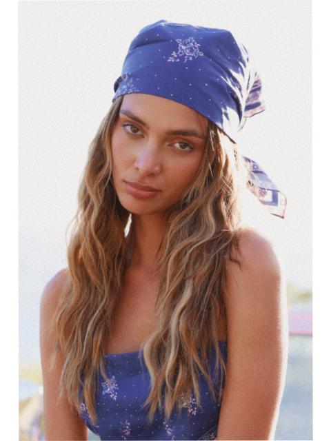 LoveShackFancy Labrina Floral and Paisley Head Scarf