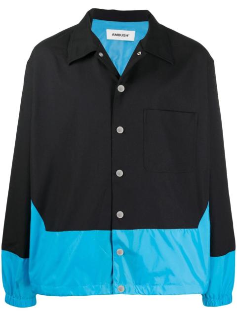 two-tone buttoned jacket