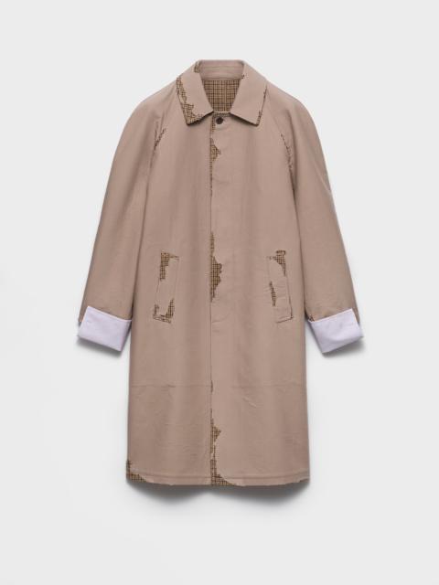 Prada Bonded poplin coat with devoré effect