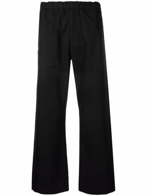 elasticated waistband straight trousers