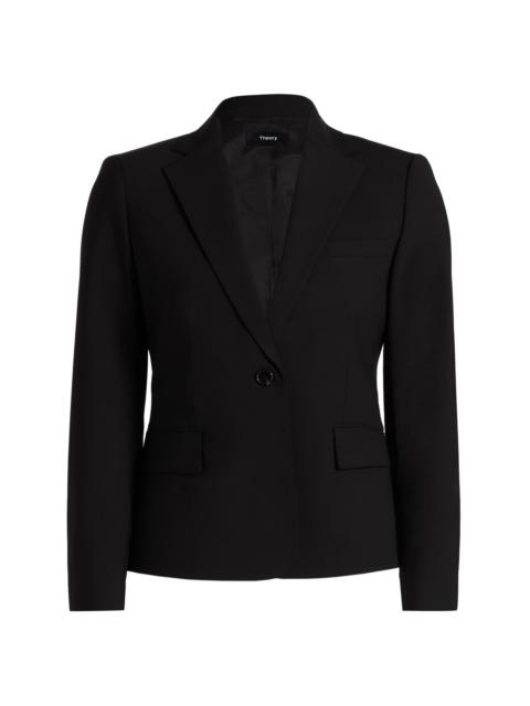 Theory Women's Slim-Fit Wool Single-Breasted Jacket - Black