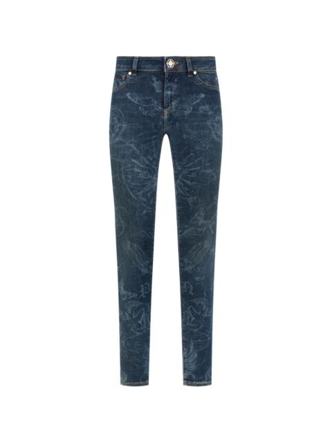 PHILIPP PLEIN butterfly tattoo jeggings