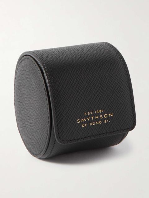 Smythson Panama Cross-Grain Leather Watch Roll