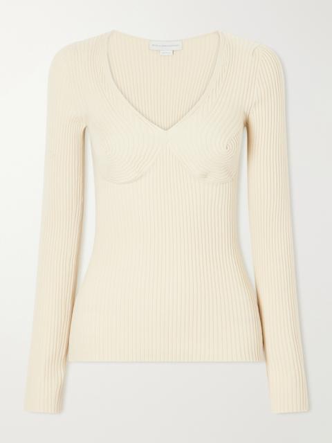Stella McCartney Ribbed Cotton-blend Sweater