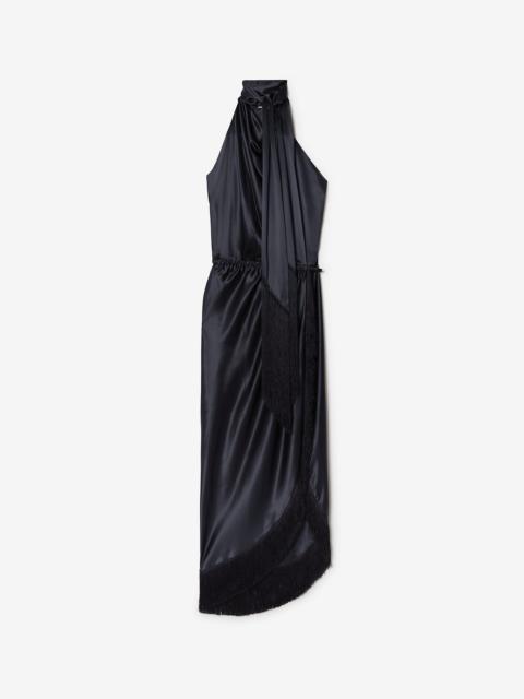 Burberry Fringed Silk Scarf Dress
