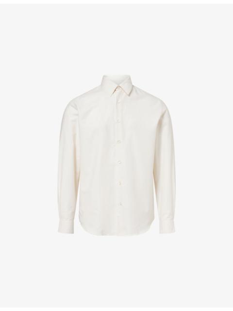 Sunspel Regular-Fit Button-Up Cotton-Blend Shirt