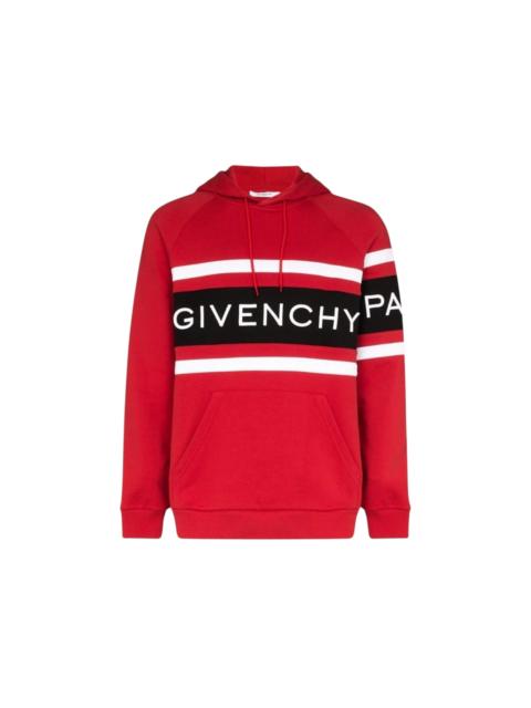 Givenchy Givenchy Paris Embroidered Logo Hoodie Red