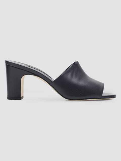 Manolo Blahnik Women's Rapallabar Leather Sandals - Navy