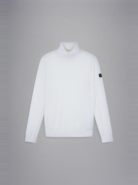 Paul & Shark MERINO WOOL TURTLENECK WITH ICONIC BADGE