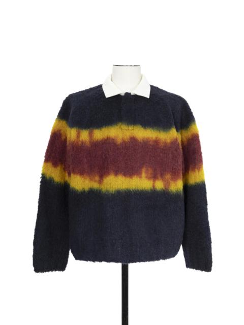 sacai Chusen-Dyed Knit Polo Shirt