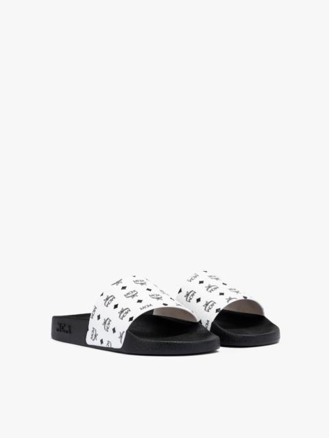 MCM Monogram Print Rubber Slides