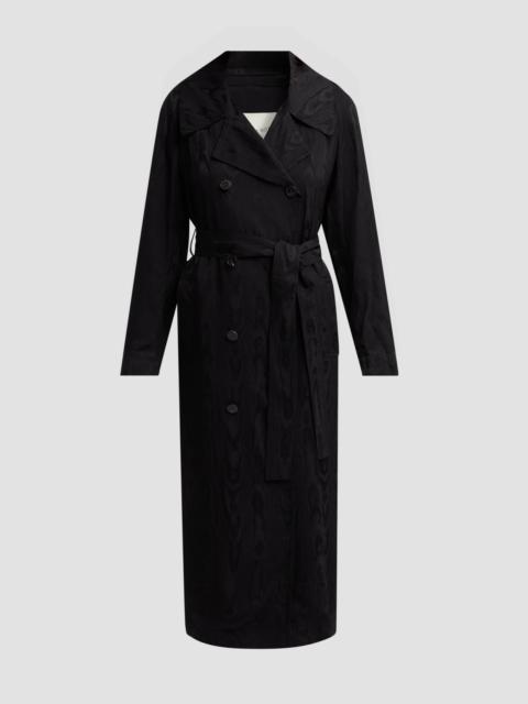 Dries Van Noten Women's Rolana Moiré Trench Coat - Black