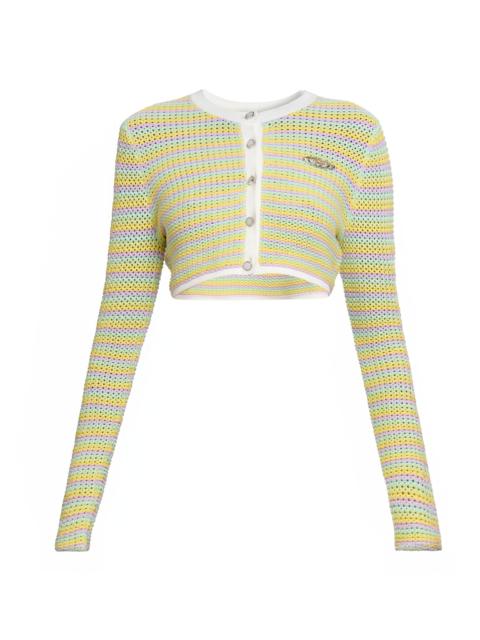 CASABLANCA Women's Bourgeois Striped Crop Cardigan - Multi