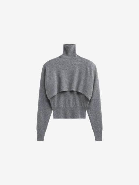 The Frankie Shop Lausanne Cashmere Detachable Layered Knit Set - Grey