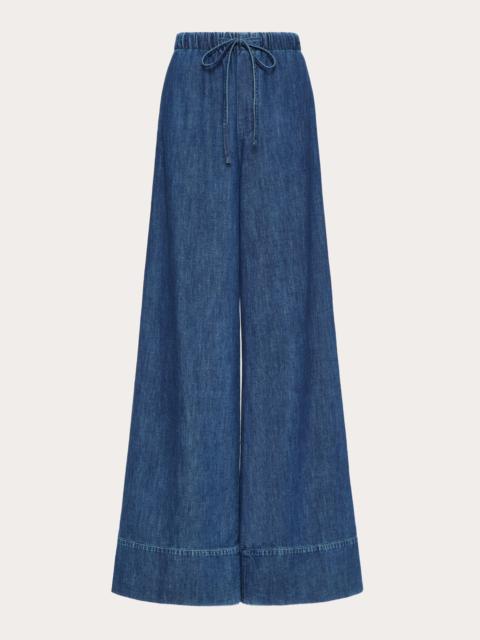 CHAMBRAY DENIM TROUSERS