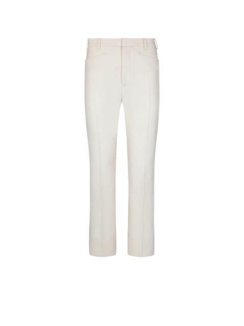 TOM FORD WOOL AND SILK BLEND TWILL "WALLIS" TAILORED PANTS