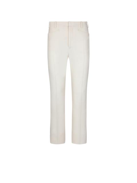TOM FORD WOOL AND SILK BLEND TWILL "WALLIS" TAILORED PANTS