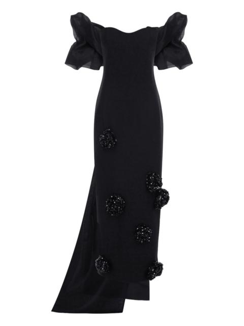 LEO LIN Zayna puff-sleeve gown