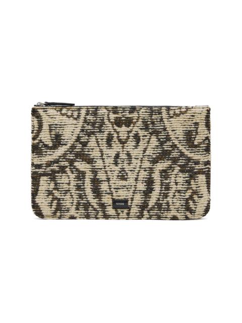 TOTEME Beige & Black Threefold Paisley Clutch