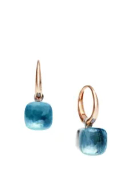 Pomellato Nudo 18K Rose Gold Blue Topaz Drop Earrings