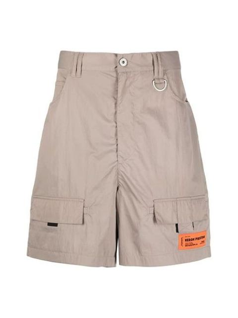 Heron Preston HERON PRESTON SS21 Spray Cotton Shorts 'Khaki' HMCB005R21FAB0016100