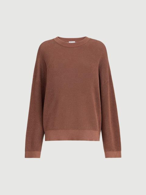 Brunello Cucinelli Cotton sparkling net sweater