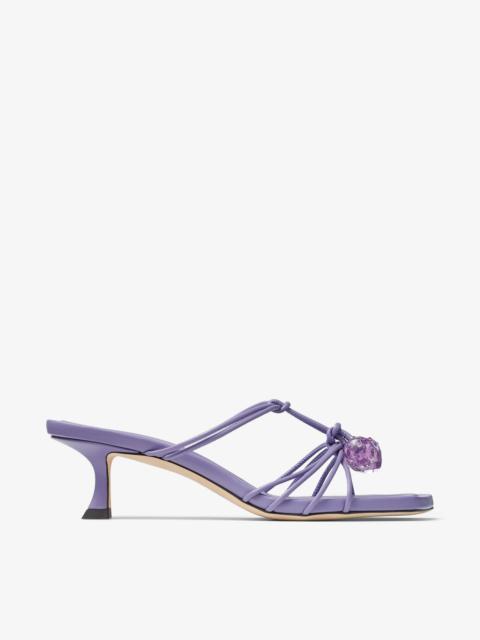 JIMMY CHOO Jemma Mule 50 Tanzanite Nappa Leather Mules