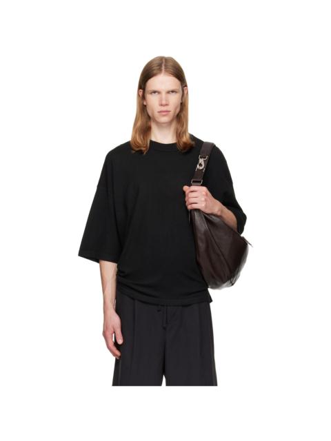 ESSENTIALS Black Soft Knit T-shirt