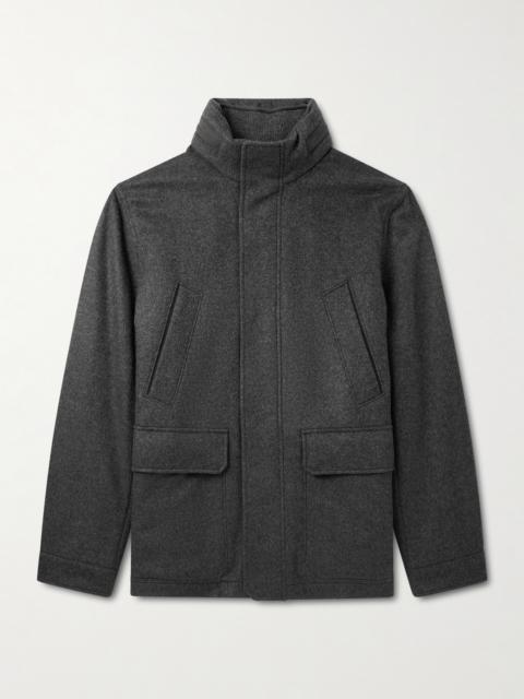 ZEGNA Padded Suede-Trimmed Oasi Cashmere Coat