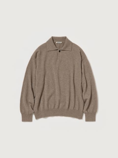 AURALEE BABY CASHMERE KNIT POLO