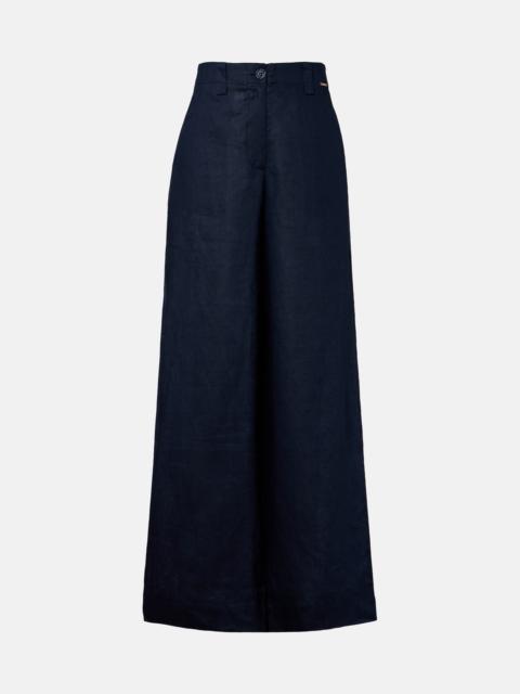 MELISSA ODABASH Serena linen wide-leg pants