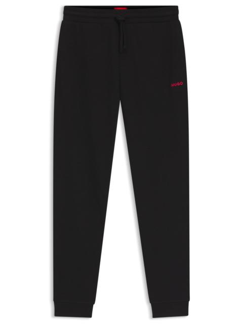 HUGO COTTON PAJAMA BOTTOMS WITH EMBROIDERED LOGO