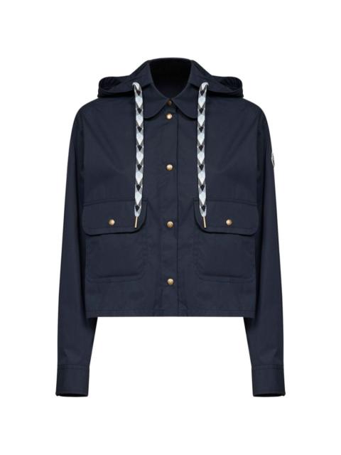 Moncler hooded boxy-cut shirt