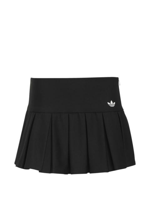adidas logo pleated skirt