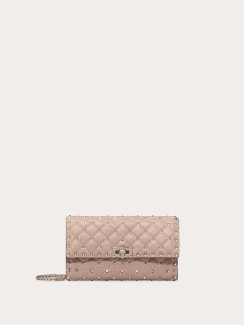 Valentino ROCKSTUD SPIKE NAPPA LEATHER CROSSBODY CLUTCH BAG