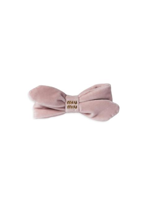 Miu Miu Women's Velvet Hair Clip - Pink