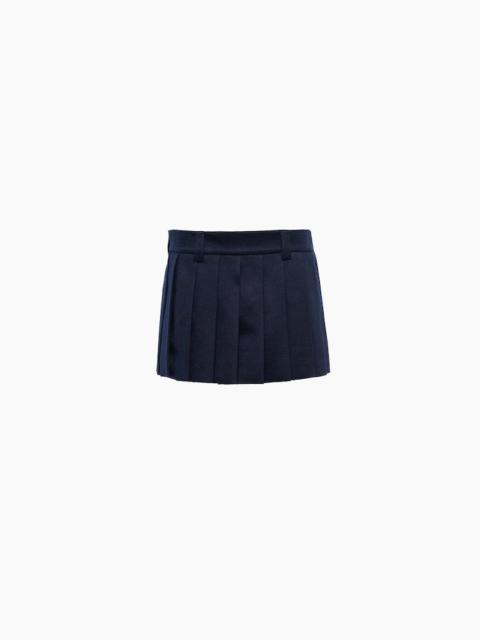 Miu Miu Velour skirt with embroidered logo