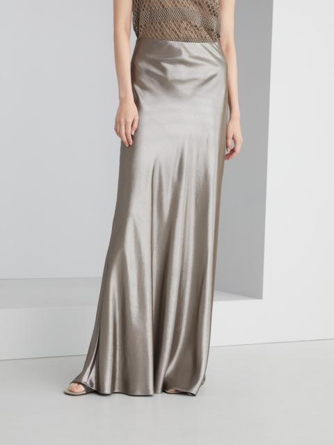 Brunello Cucinelli Sparkling gabardine long mermaid skirt