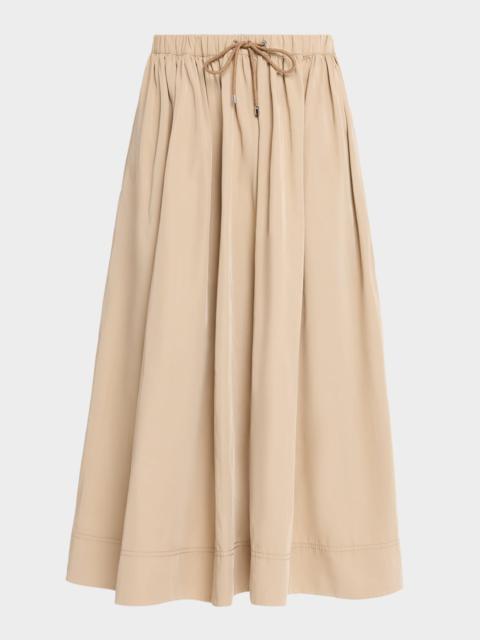 VERONICA BEARD Bates Drawstring Midi Skirt