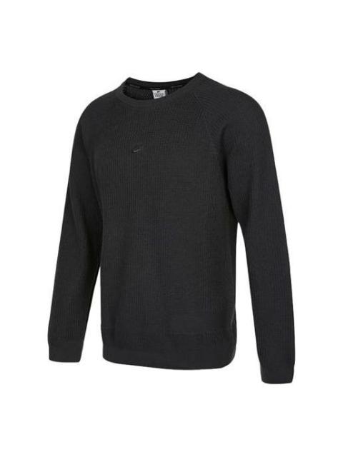 Nike Men's Nike Round Neck Long Sleeves Casual Sports Pullover Wool Sweater Black DN3618-060