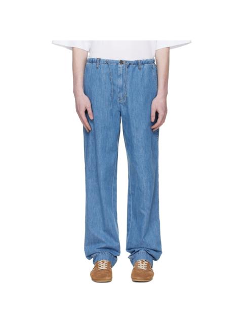 Dries Van Noten Blue Drawstring Jeans
