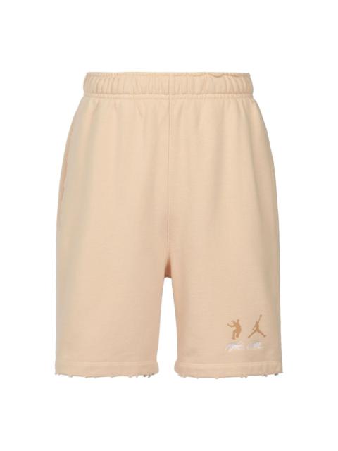 Jordan Air Jordan x union Crossover Solid Color Logo Casual Sports Shorts Asia Edition Couple Style Khaki D