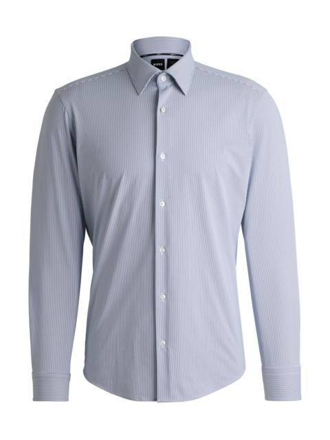 BOSS REGULAR-FIT SHIRT IN STRUCTURED PERFORMANCE-STRETCH FABRIC