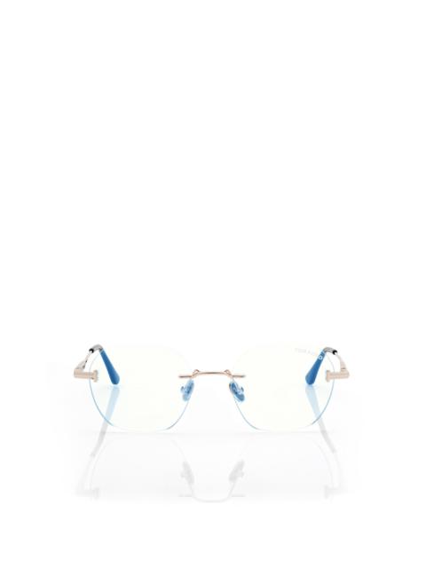 TOM FORD GEOMETRIC BLUE BLOCK OPTICALS