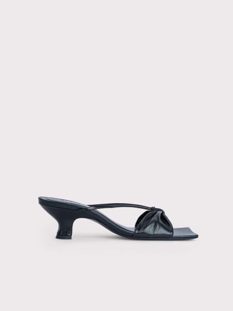 BY FAR Freya Black Gloss Grained Leather