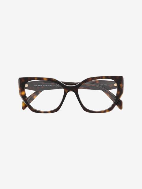 Prada tortoiseshell-effect cat-eye frame glasses