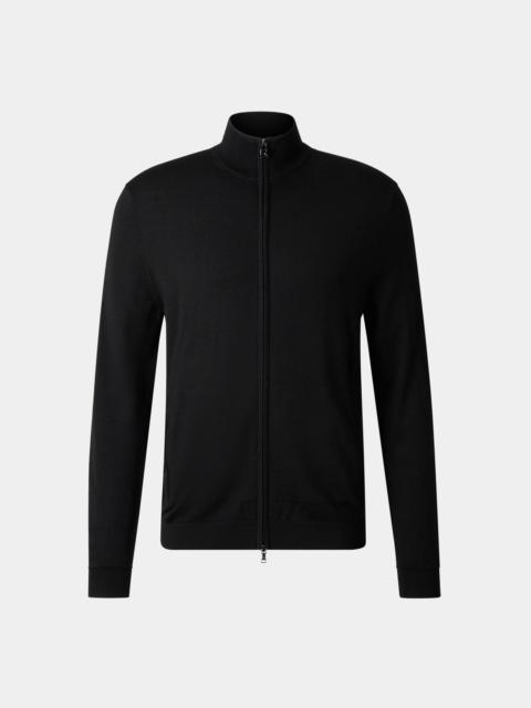 BOGNER Oscar Virgin Wool Knit Jacket in Black