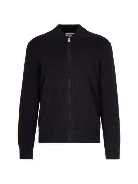 LACOSTE ZIP LOGO-DETAIL CARDIGAN