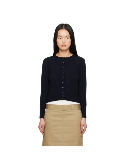 Navy Wool Cardigan